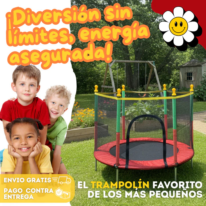 Trampolín Infantil Recreativo, Interior o Exterior
