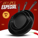 Juego De Sartenes, Hierro Fundido, X 3 Piezas